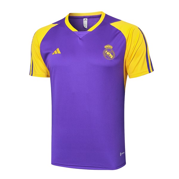 Camiseta Entrenamiento Real Madrid 2024-25 Purpura Amarillo